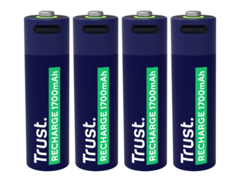 Trust USB-C oplaadbare AA-batterijen (4-pack)