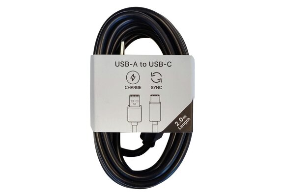 Musthavz laadkabel USB-A naar USB-C 2M Zwart