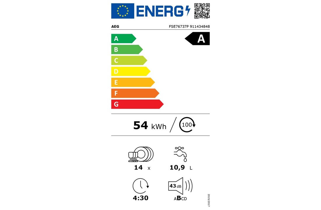 AEG FSE76737P GlassCare - Inbouw vaatwasser