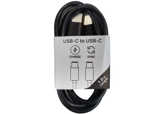 Musthavz to Go USB-C naar USB-C kabel 1M Zwart