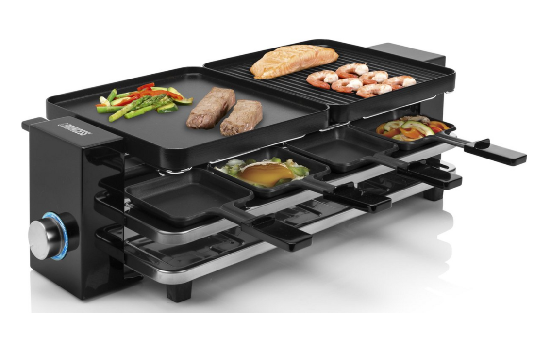 Princess 162925 Raclette Piano Black 8 - Gourmetstel