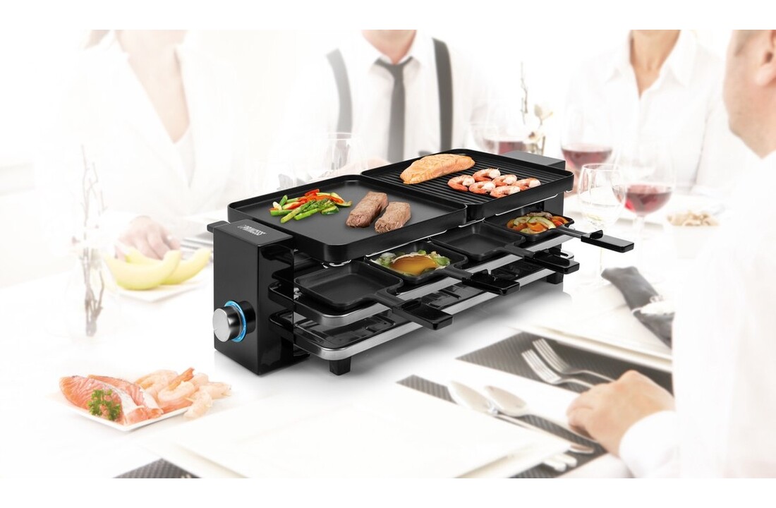 Princess 162925 Raclette Piano Black 8 - Gourmetstel