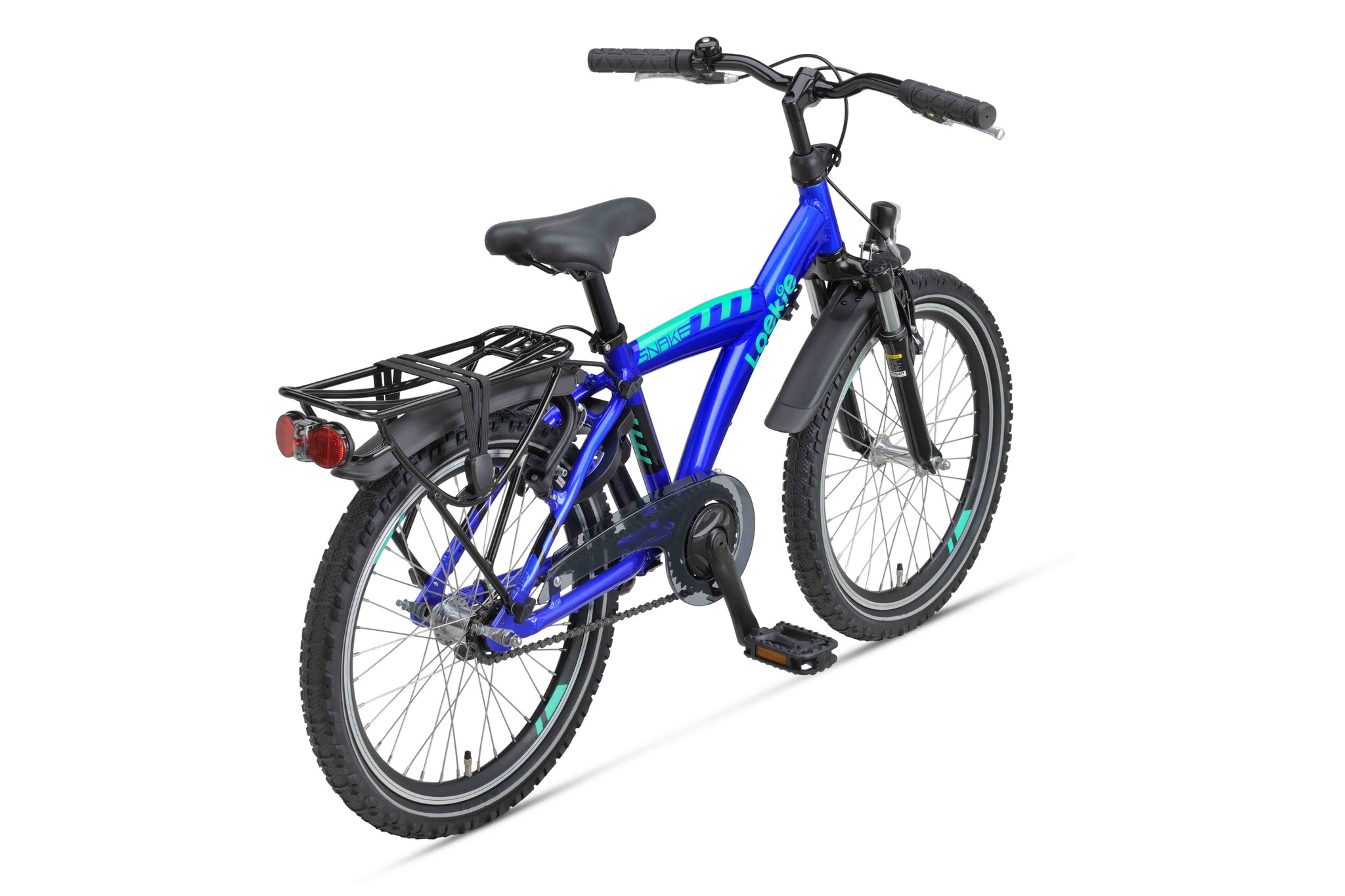 Loekie Snake 22 inch jongensfiets Cobalt blauw