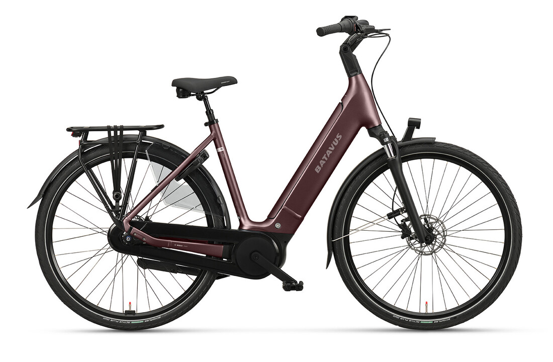 Batavus Finez PT BES3 DN8 500Wh Dames - Burgundy Red matt