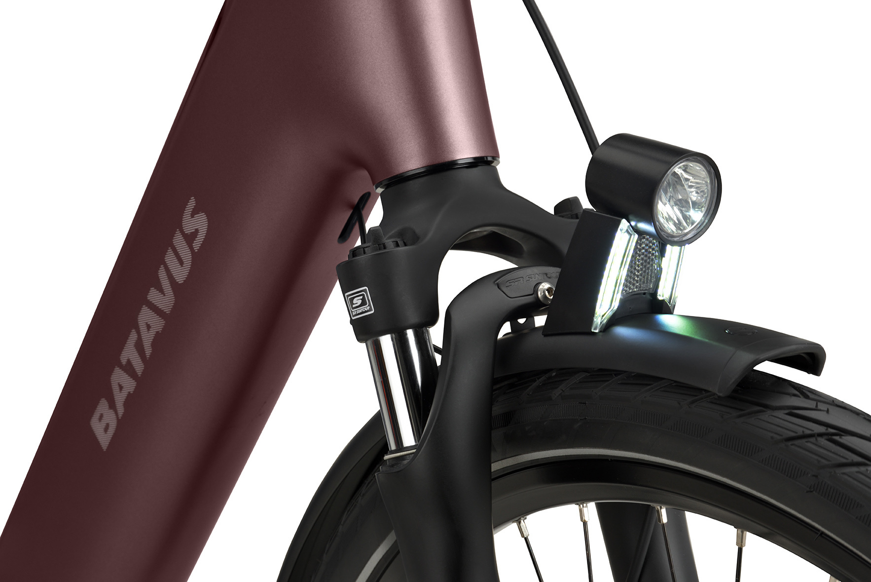 Batavus Finez PT BES3 DN8 500Wh Dames - Burgundy Red matt