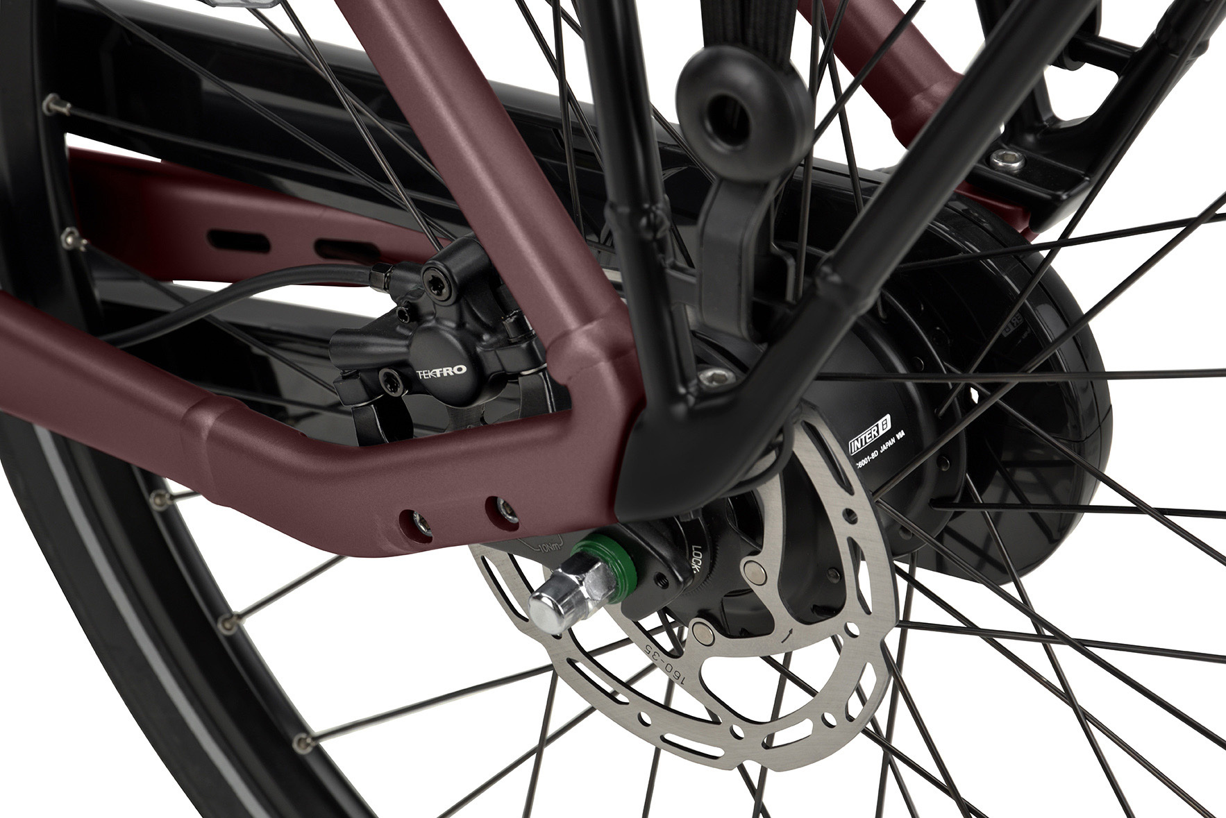 Batavus Finez PT BES3 DN8 500Wh Dames - Burgundy Red matt