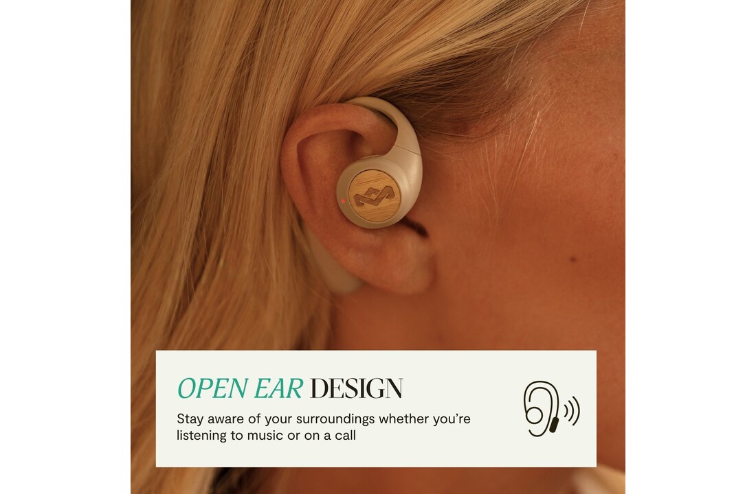 House of Marley Liberate Open-Ear True Wireless Cream - Draadloze oordopjes