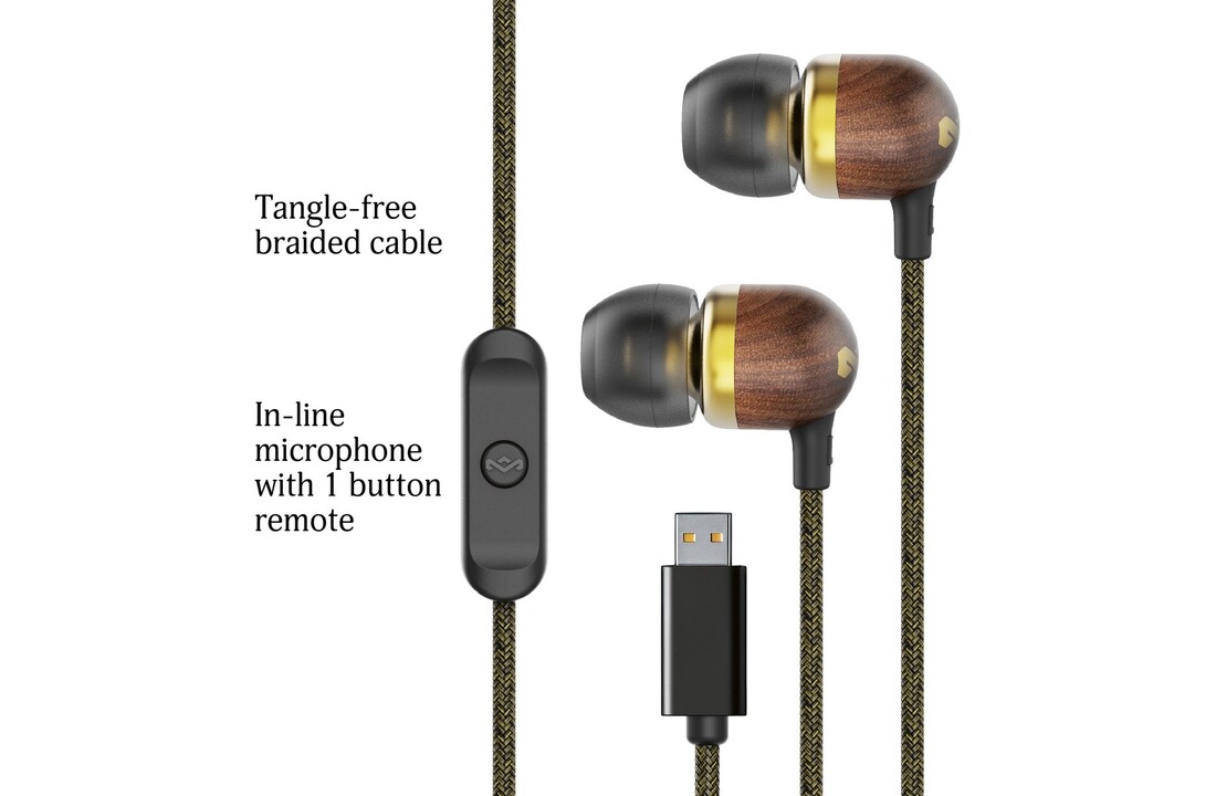 House of Marley Smile Jamaica USB-C Brass - Oordopjes