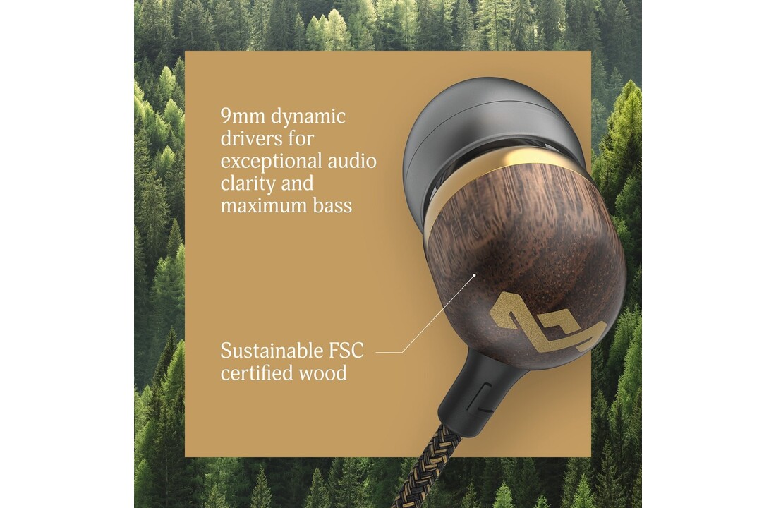 House of Marley Smile Jamaica USB-C Brass - Draadloze oordopjes