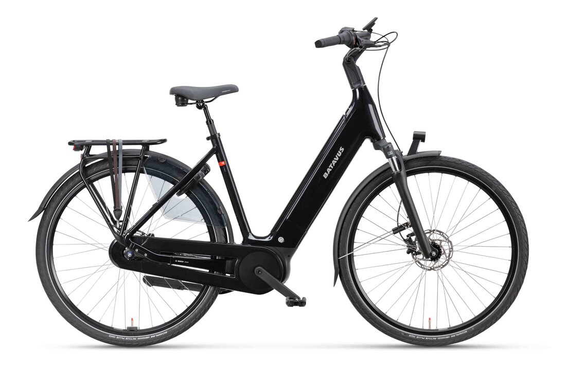 Batavus Finez E-go Power BES3 DN8 500Wh Dames - Zwart glans