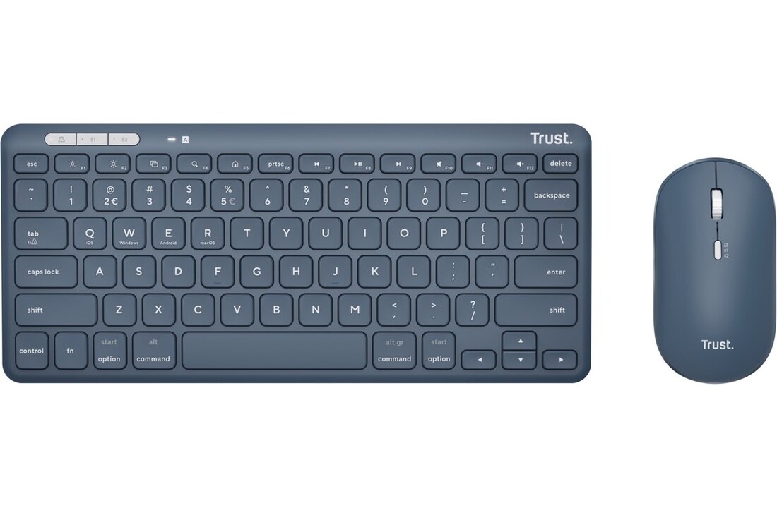 Trust Lyra Blauw - Toetsenbord + muis set