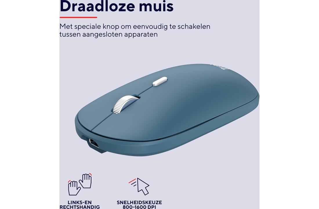 Trust Lyra Blauw - Toetsenbord + muis set