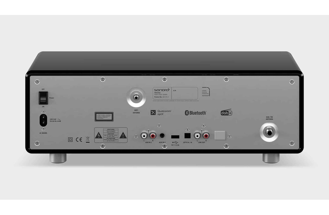 Sonoro PRESTIGE X Hoogglans zwart - Radio