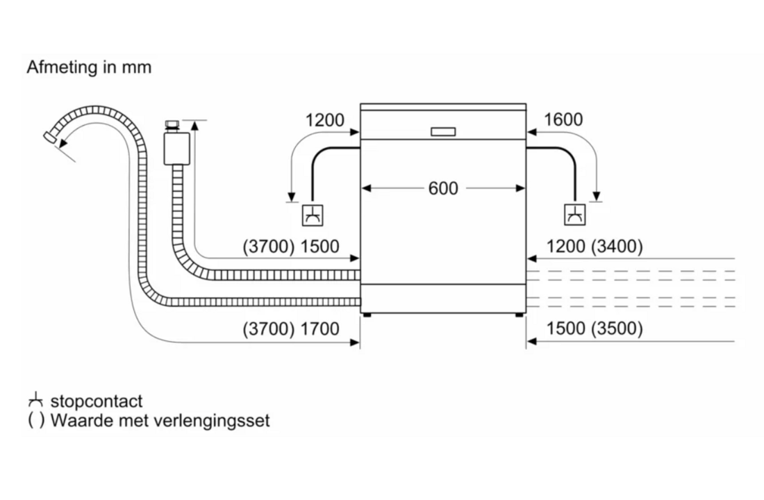 Siemens SN23EW03LN extraKlasse - Vrijstaande vaatwasser