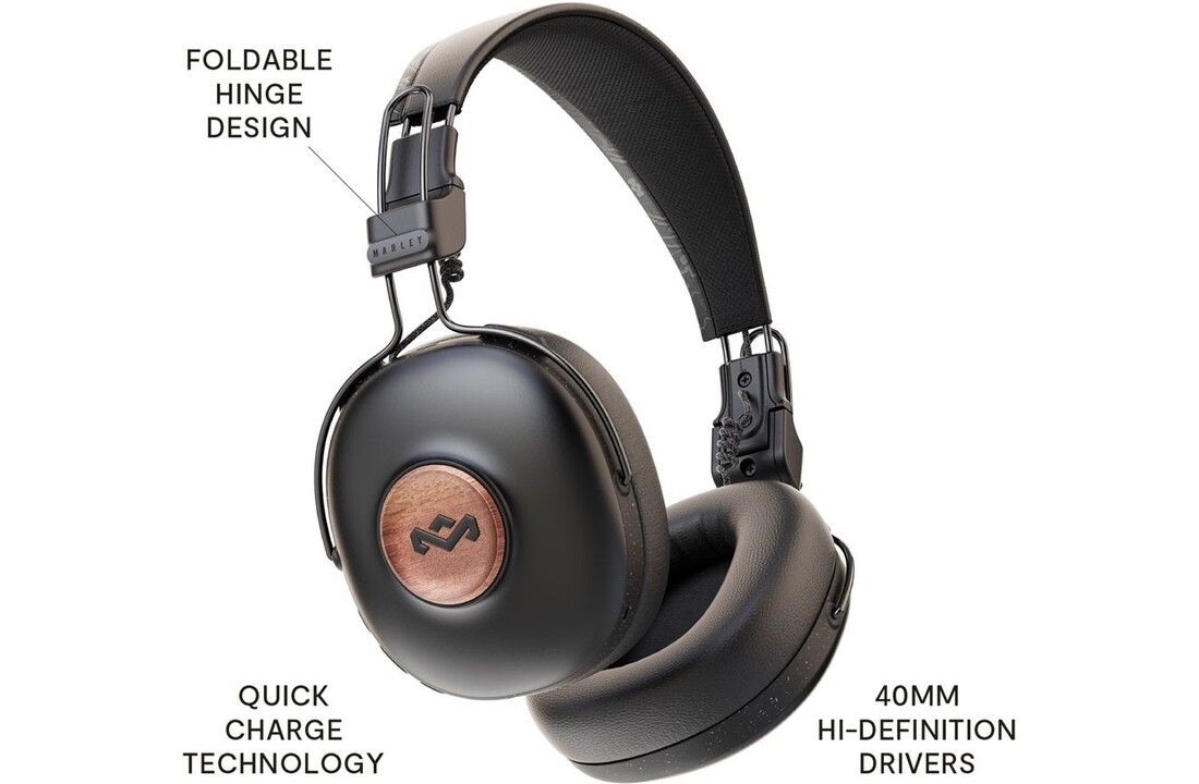 House of Marley Positive Vibration Frequency Zwart - Draadloze koptelefoon