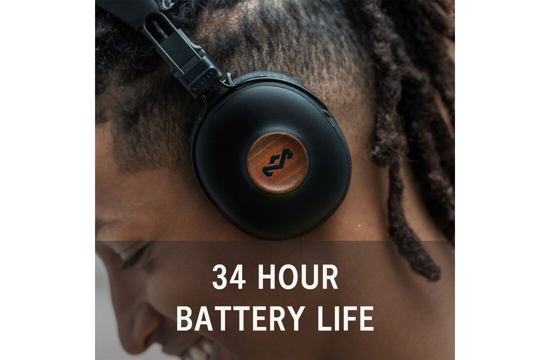 House of Marley Positive Vibration Frequency Zwart - Draadloze koptelefoon