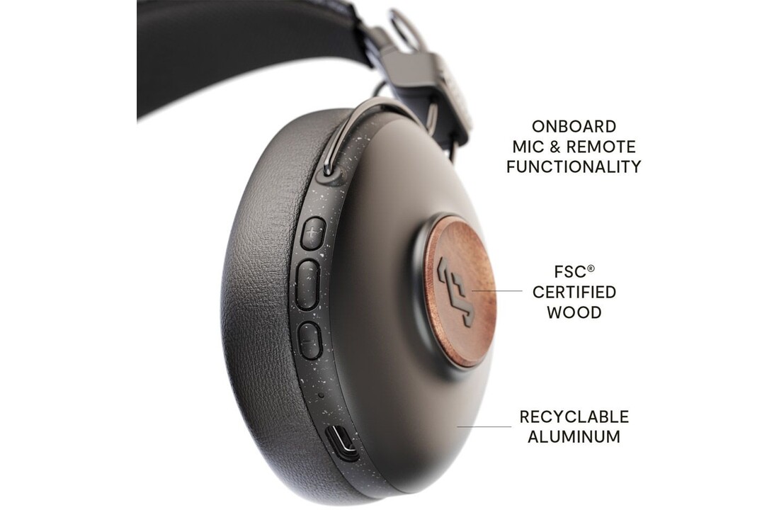 House of Marley Positive Vibration Frequency Zwart - Draadloze koptelefoon