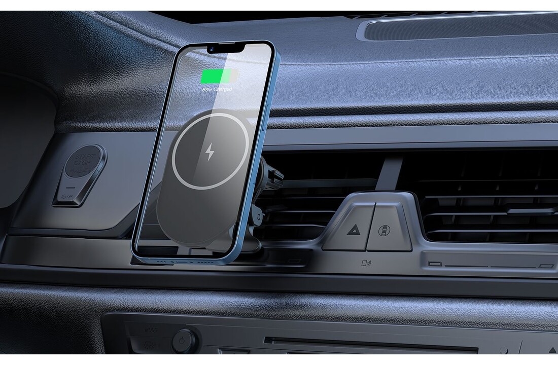 Veger Y38 15W Draadloze snellader + magnetische telefoonhouder