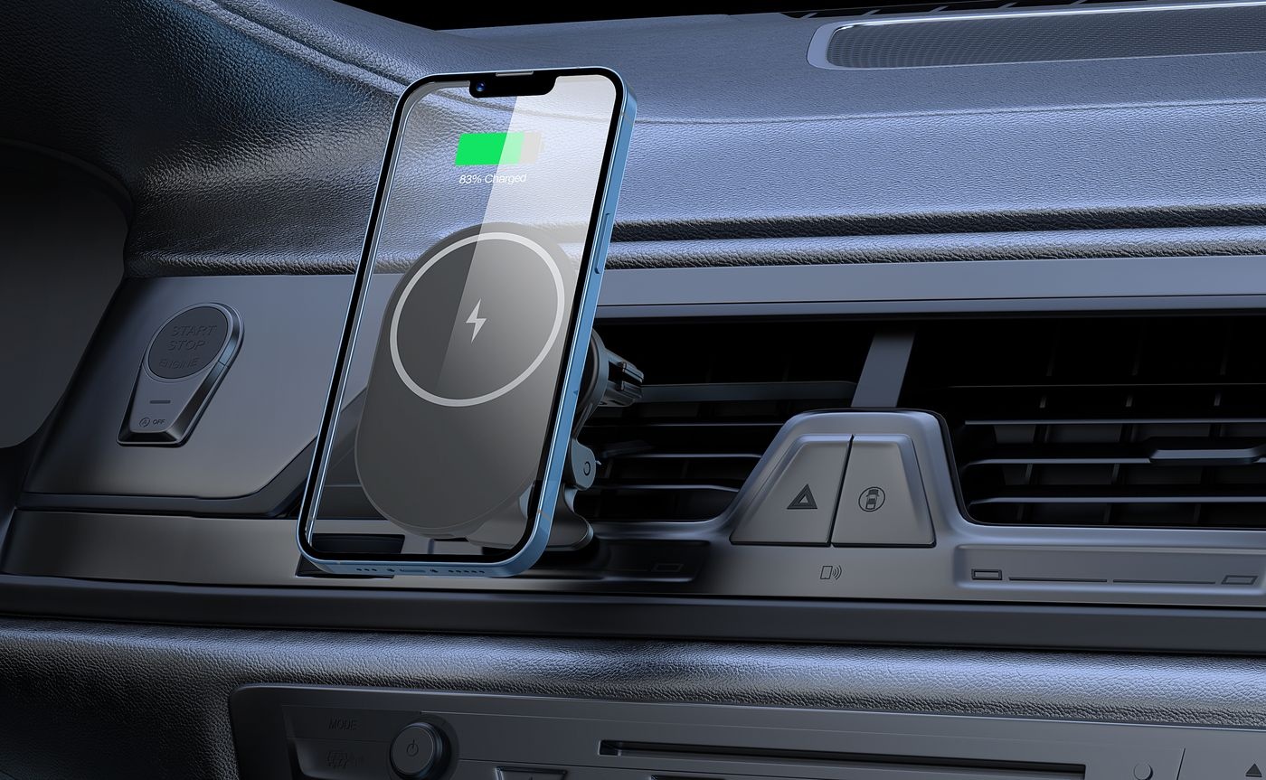 Veger Y38 15W Draadloze snellader + magnetische telefoonhouder