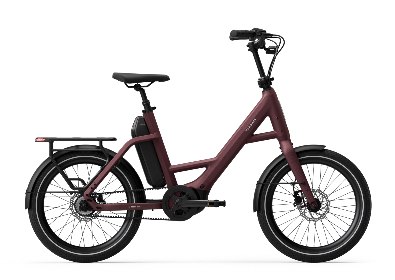 Tenways AGO Compact Performace 545 Wh E-bike - Autumn Red