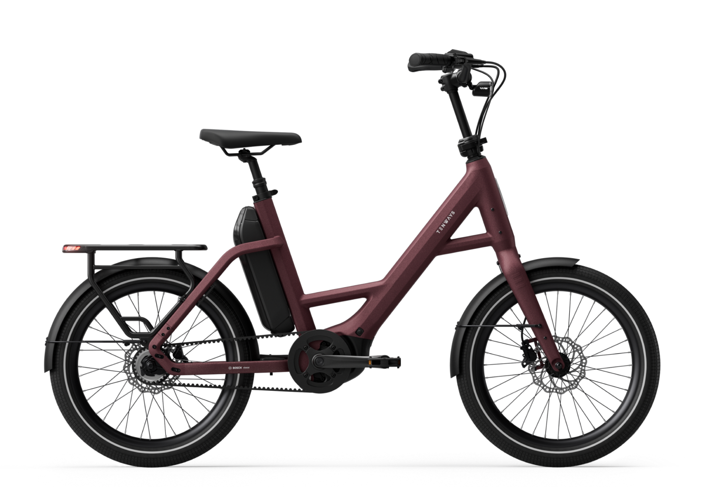 Tenways AGO Compact Performace 545 Wh E-bike - Autumn Red