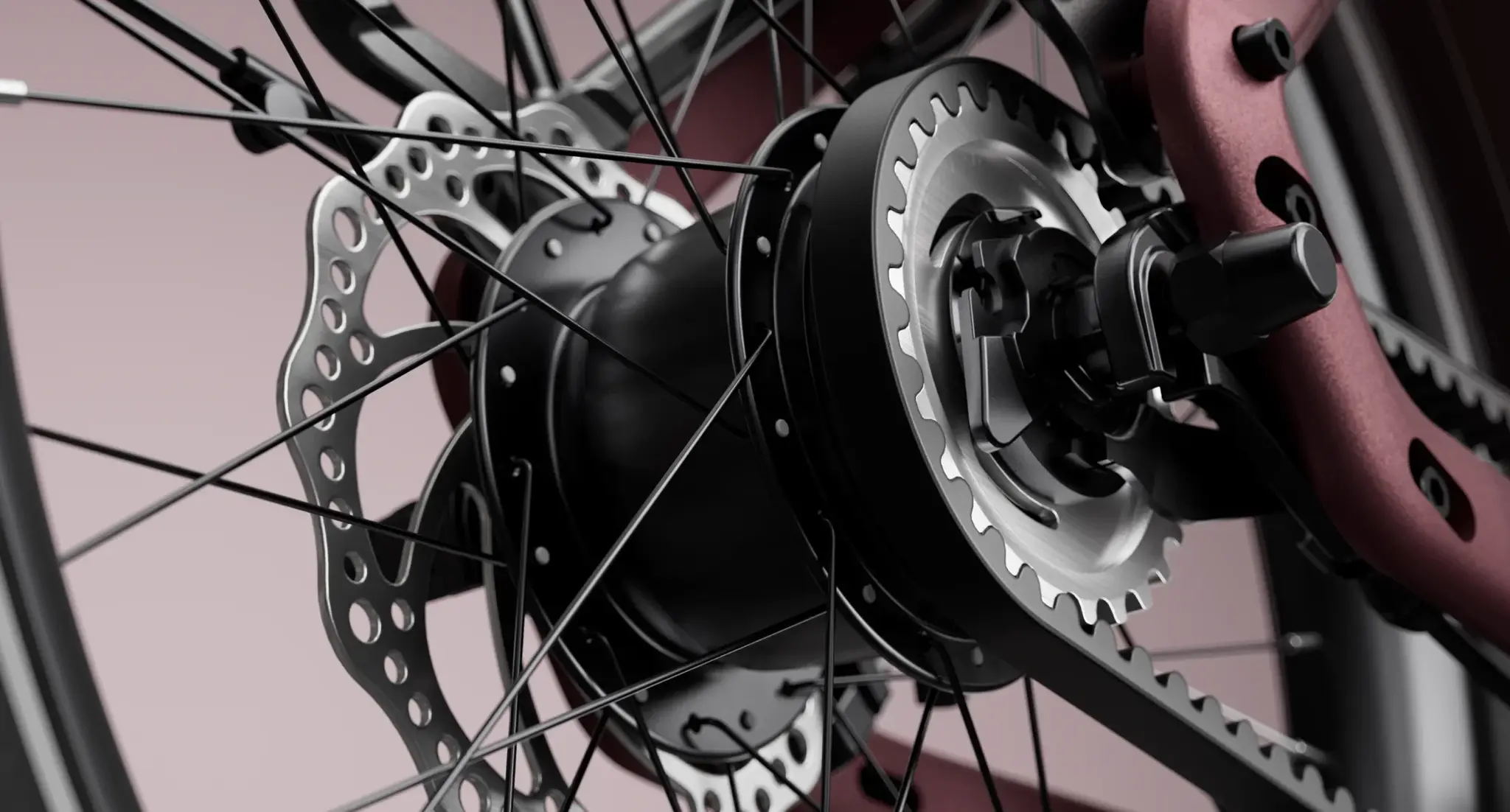 Tenways AGO Compact Performace 545 Wh E-bike - Autumn Red