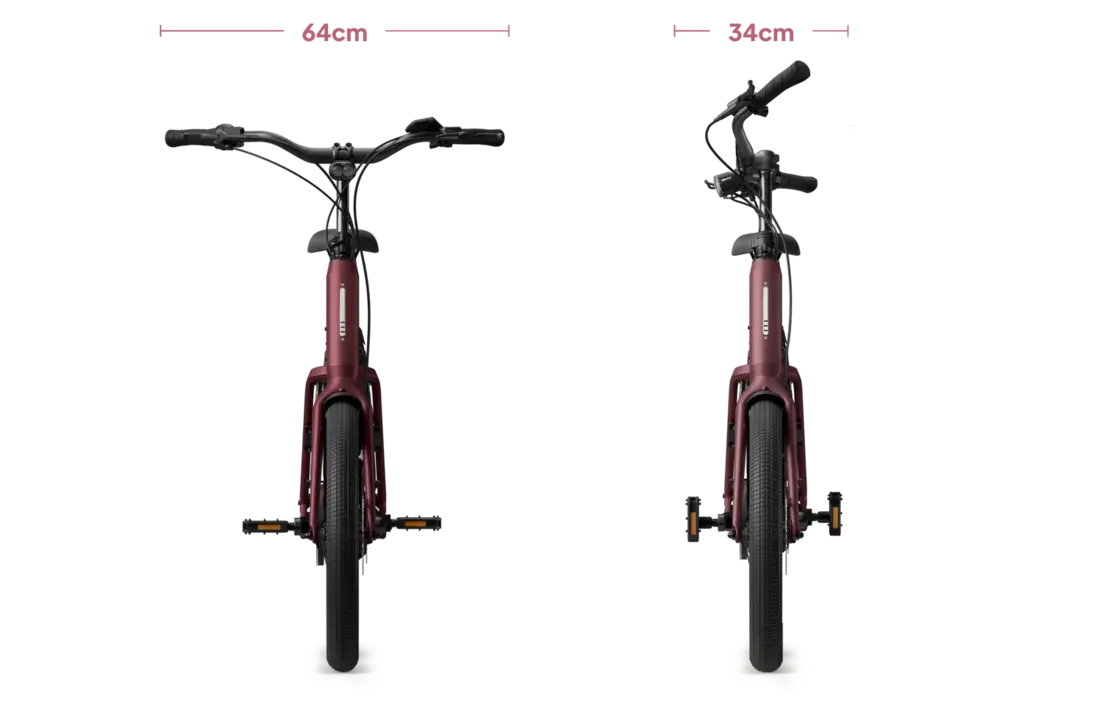 Tenways AGO Compact Performace 545 Wh E-bike - Autumn Red