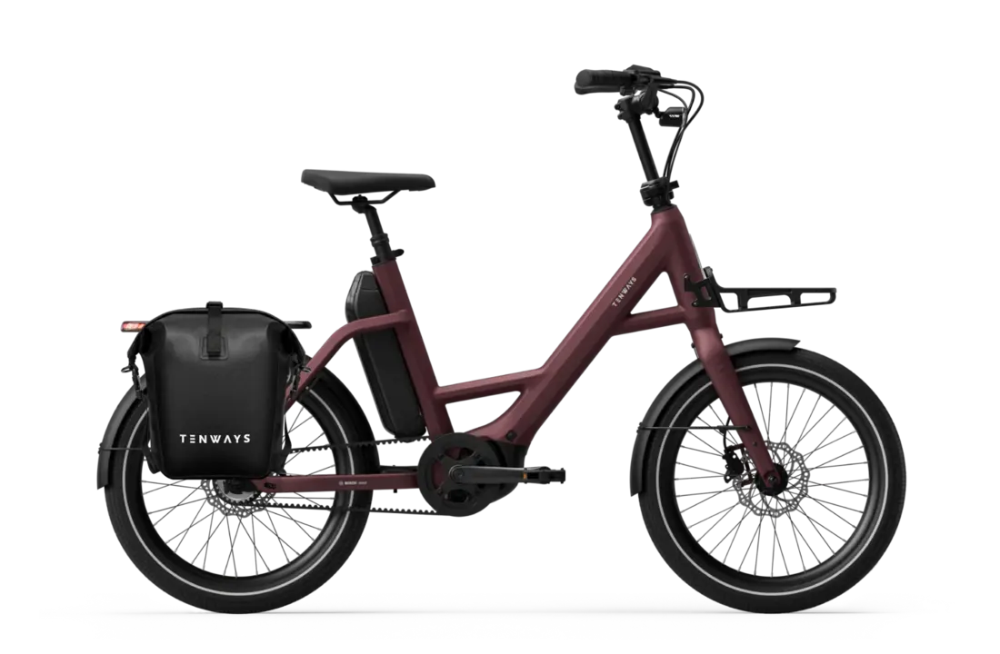 Tenways AGO Compact Performace 545 Wh E-bike - Autumn Red