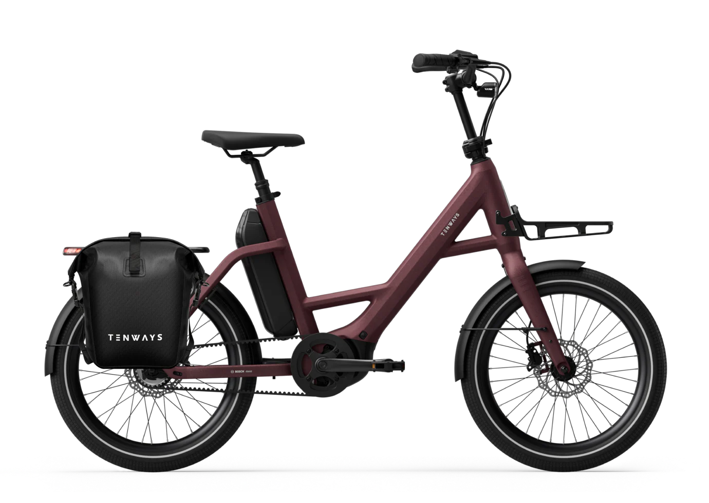 Tenways AGO Compact Performace 545 Wh E-bike - Autumn Red