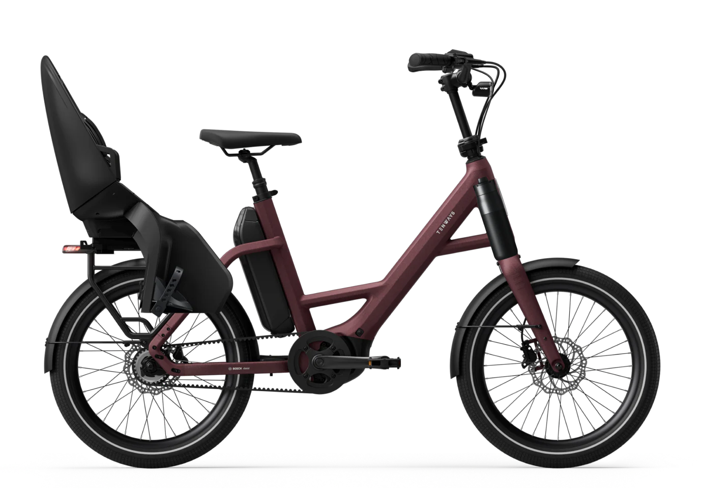 Tenways AGO Compact Performace 545 Wh E-bike - Autumn Red