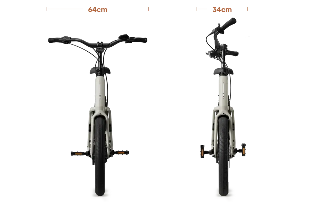 Tenways AGO Compact Performace 545 Wh E-bike - Sandstone beige