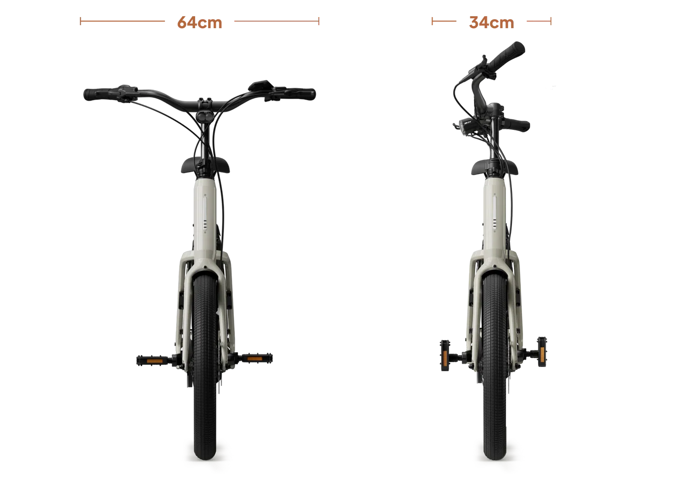 Tenways AGO Compact Performace 545 Wh E-bike - Sandstone beige