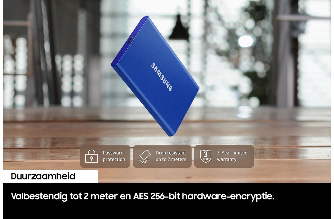 Samsung T7 Portable SSD 1TB Grijs - Externe schijf