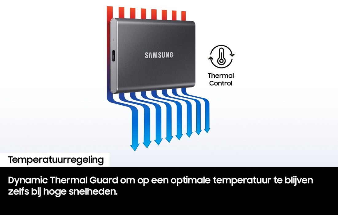 Samsung T7 Portable SSD 1TB Grijs - Externe schijf