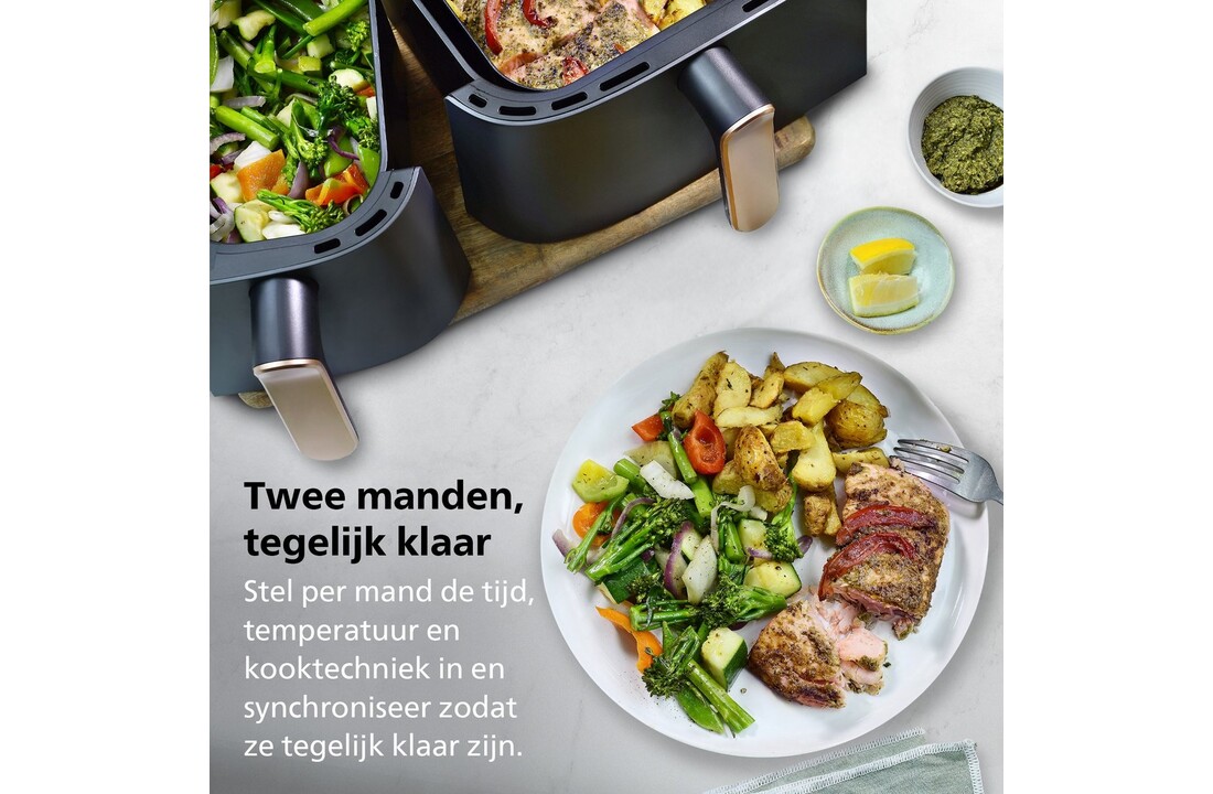 Philips 3000 Series Dual Basket NA351/00 - Hetelucht friteuse