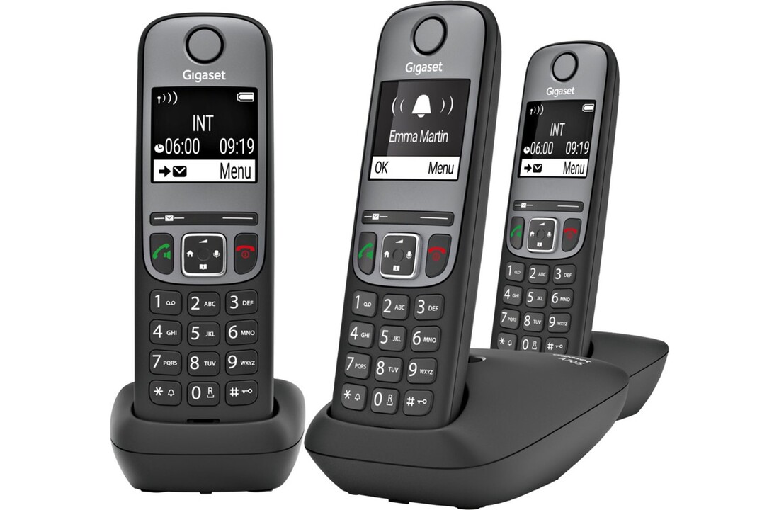 Gigaset A705 Trio Zwart - Dect telefoon