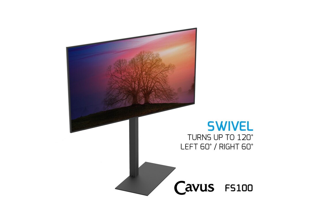 Cavus CAV-FS100 Draaibare TV Vloerstandaard Basic (37 - 65 inch)