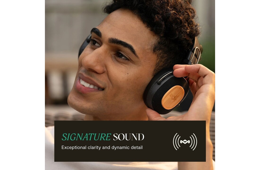 House of Marley Positive Vibration Riddim Signature Black - Draadloze koptelefoon