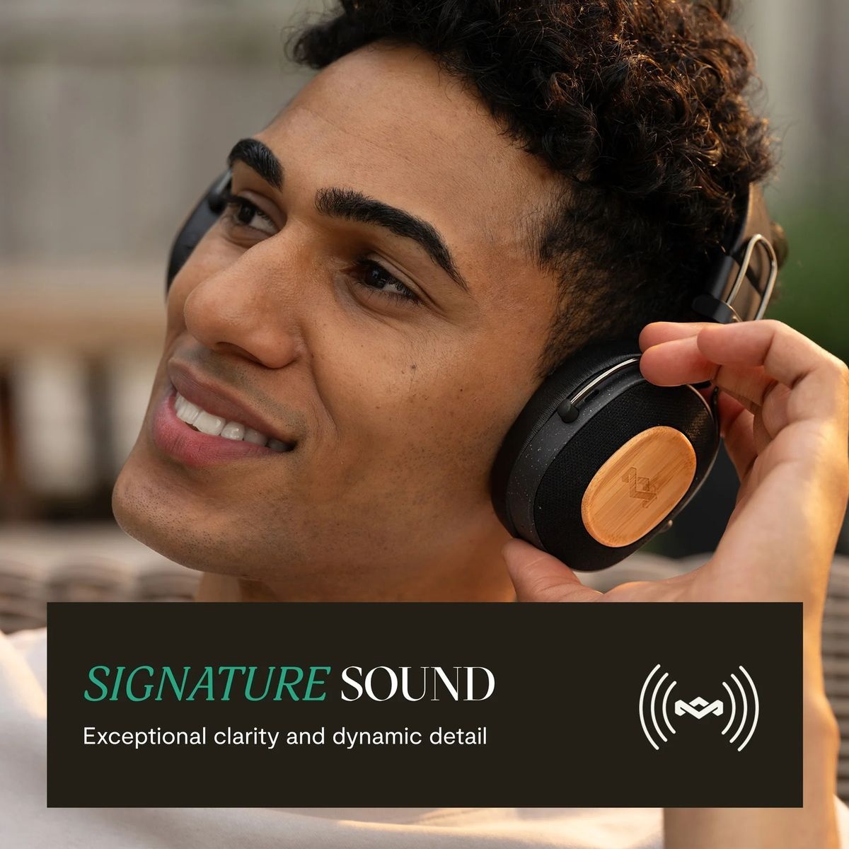 House of Marley Positive Vibration Riddim Signature Black - Draadloze koptelefoon