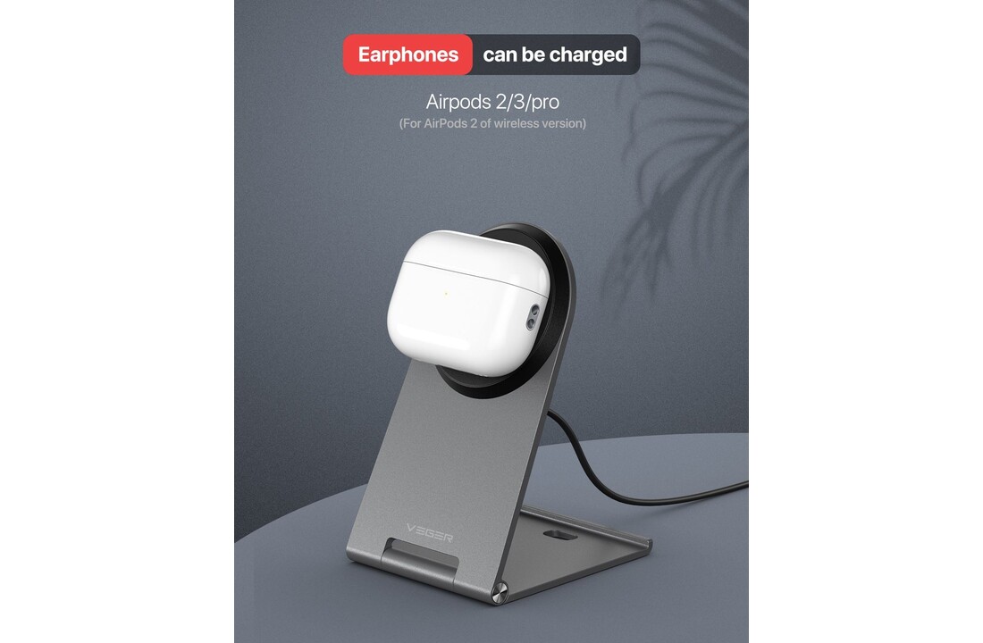 Veger Q7 15W Draadloze opklapbare snellader