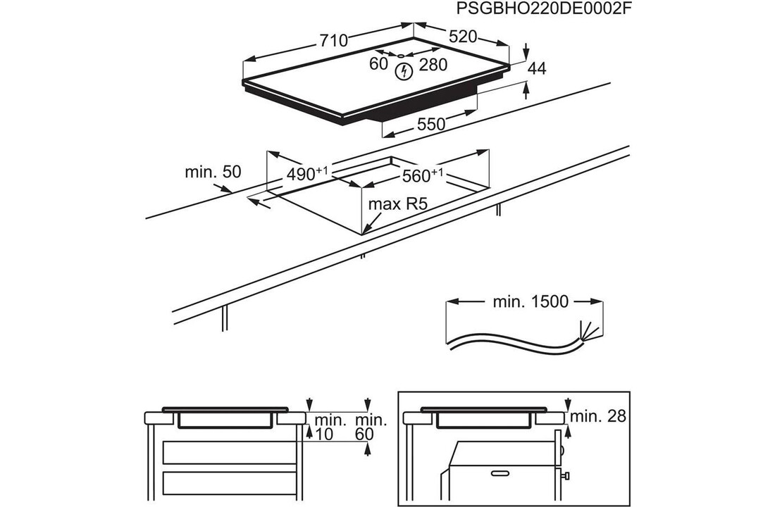 AEG TO74IB0BFB - Inductiekookplaat