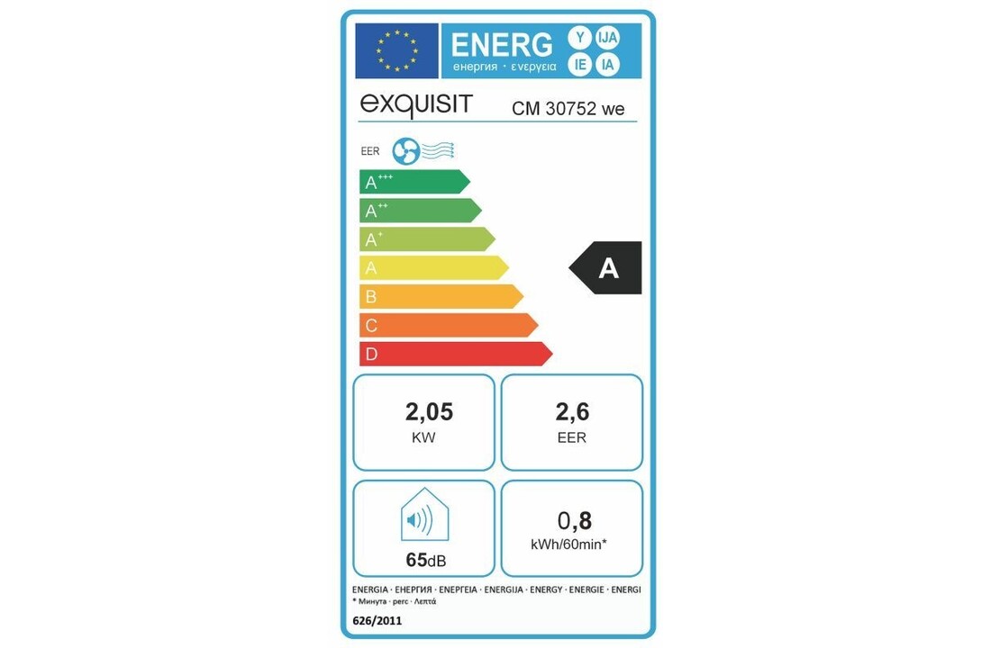 Exquisit CM 30752 WE - Mobiele airco