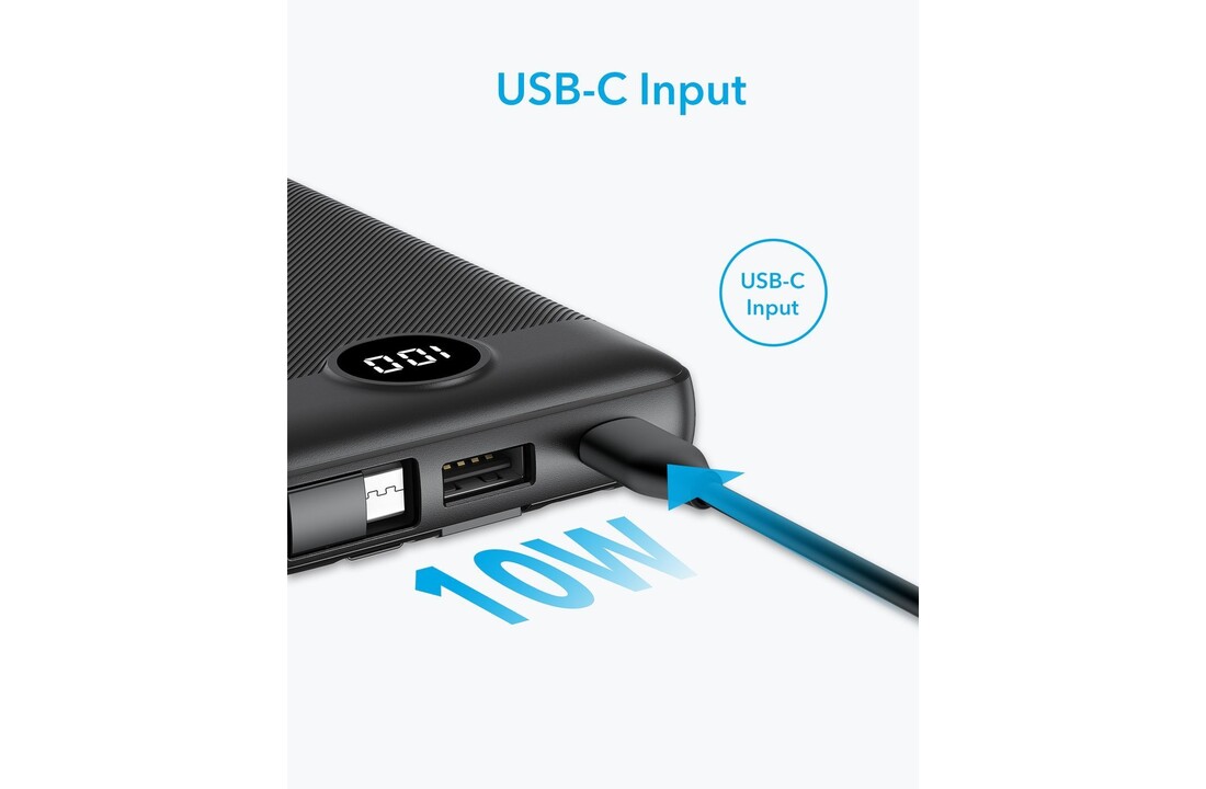 Veger C10 W1147 10.000 mAh Zwart - Powerbank