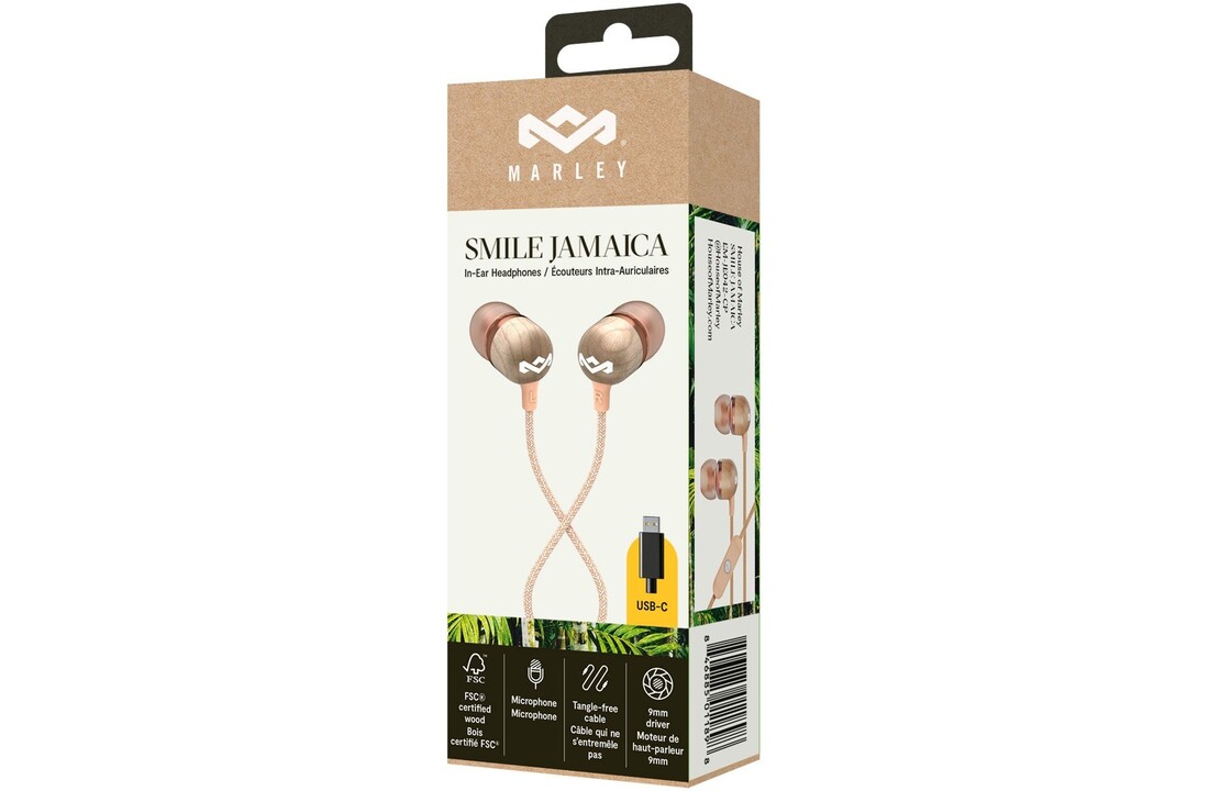 House of Marley Smile Jamaica USB-C Copper - Oordopjes