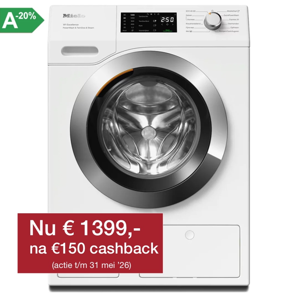 Miele WEG895 WPS PWash & TDos & Steam Wasmachine.