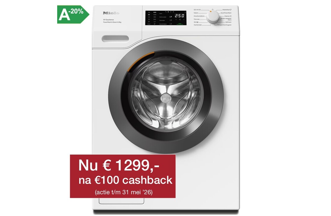 Miele WEC395 WPS Excellence Wasmachine.