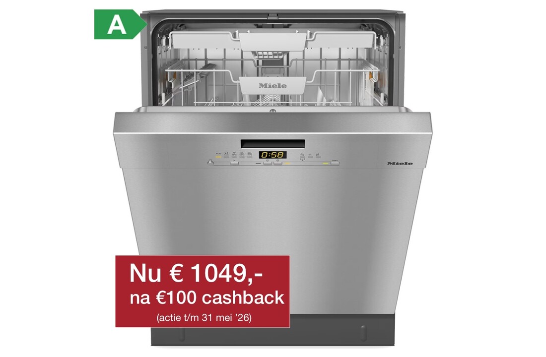 Miele G 5632 SCU CleanSteel - onderbouw vaatwasser.