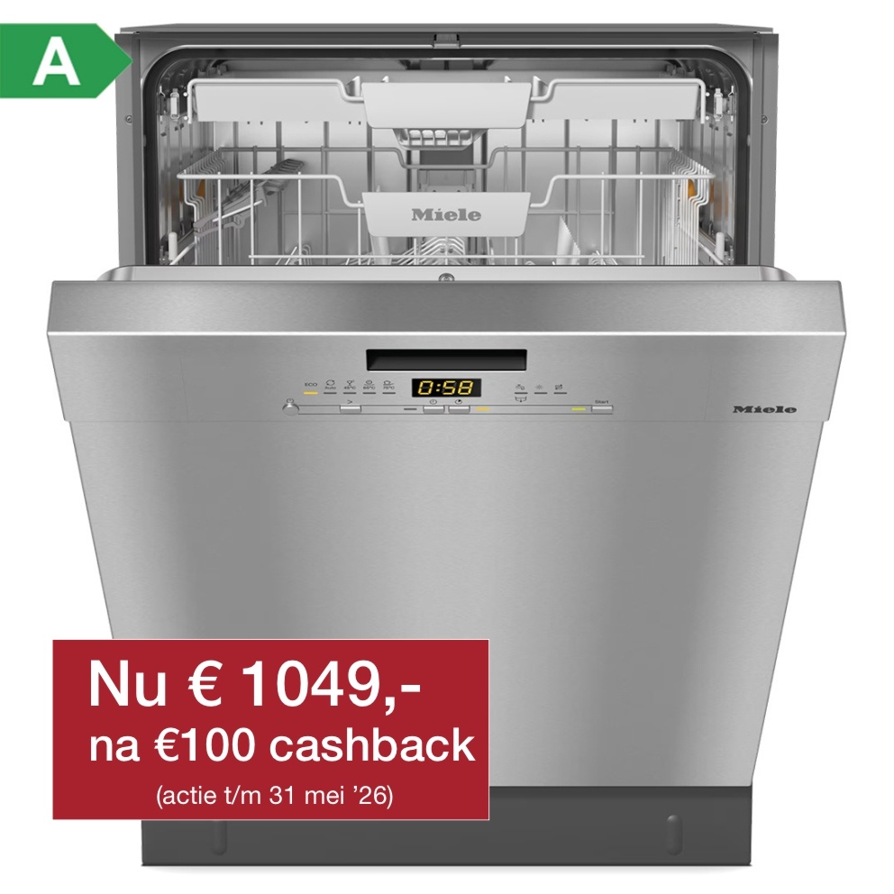 Miele G 5632 SCU CleanSteel - onderbouw vaatwasser.