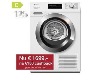 Miele TEL695WP 125 Gala Edition Lotuswit - T1 Warmtepompdroger.