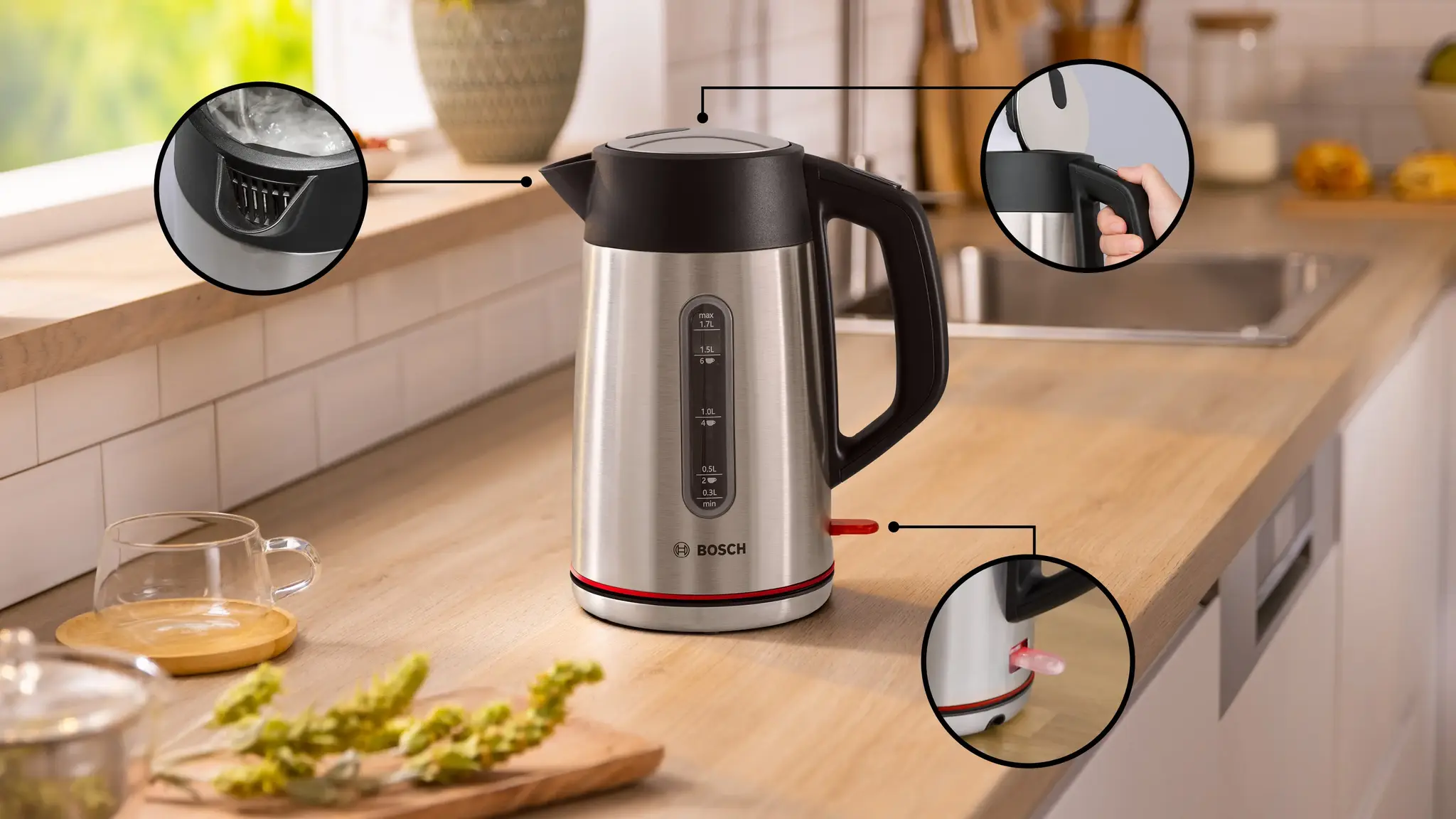 Bosch TWK5M440 MyMoment - Waterkoker RVS.
